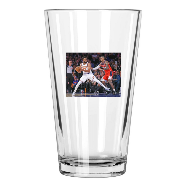 New York Knicks Karl Anthony Towns Photo Basketball 2 Pint Beer Drinking Glass