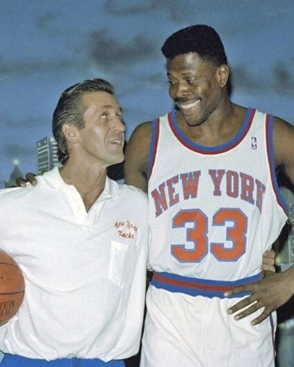 New York Knicks Patrick Ewing And Pat Riley Glossy Keychain Keychain