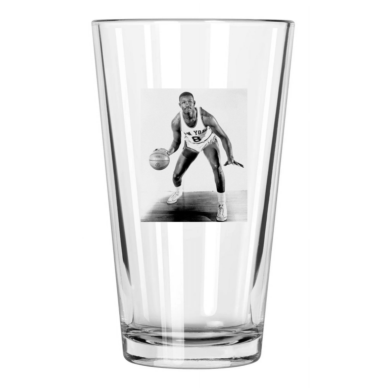 New York Knicks Walt Bellamy Nba Basketball Hof 93 Pint Beer Drinking Glass