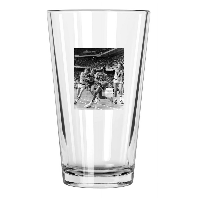 New York Knicks Walt Frazier Photo Basketball Hof 87 Pint Beer Drinking Glass