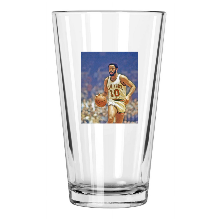New York Knicks Walt Frazier Photo Basketball Hof 87 Pint Beer Drinking Glass