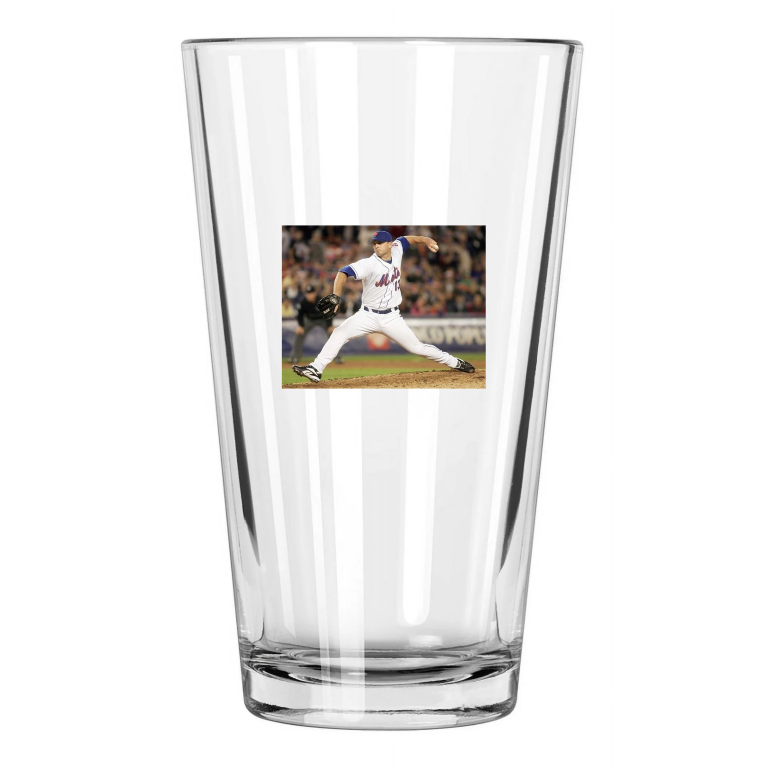 New York Mets Billy Wagner Photo Baseball Hof 2025 Pint Beer Drinking Glass