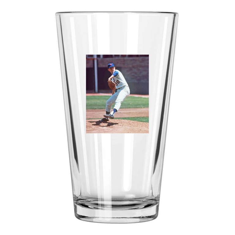 New York Mets Nolan Ryan Photo Baseball Hof 99 Pint Beer Drinking Glass