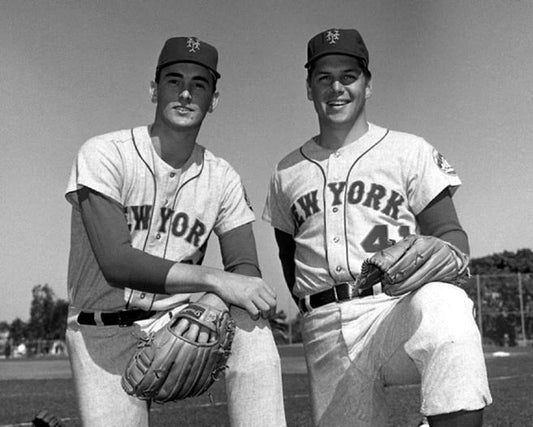 New York Mets Nolan Ryan And Tom Seaver Glossy Keychain Baseball Keychain