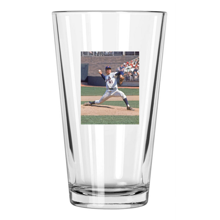 New York Mets Tom Seaver Photo Baseball Hof 92 Pint Beer Drinking Glass