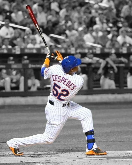 New York Mets Yoenis Cespedes Glossy Keychain Print Spotlight Keychain