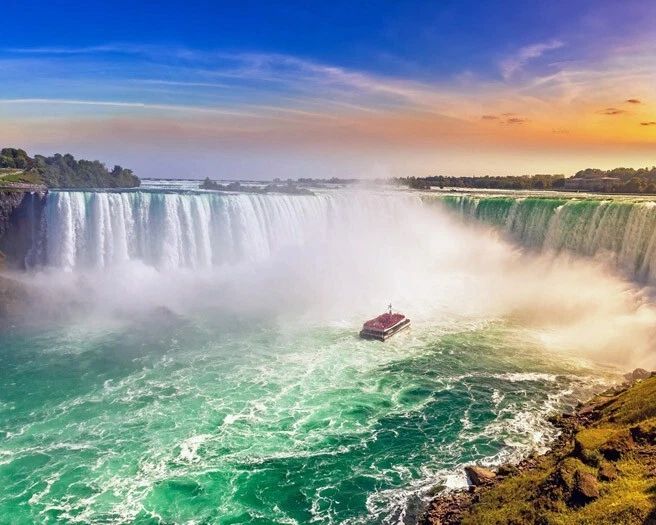 New York Niagara Falls Glossy Magnet Waterfall Print Magnet 1
