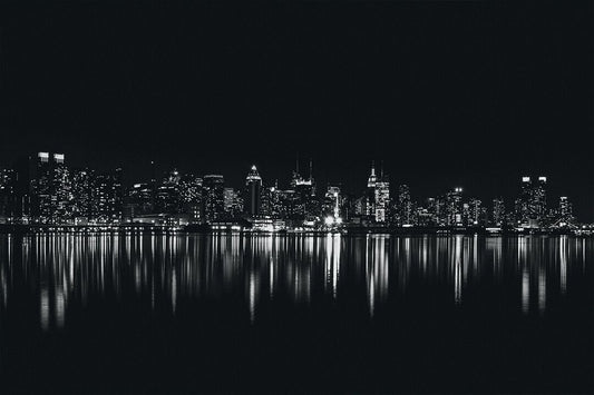 New York Usa Skyline At Night Art Wall Decor Jigsaw Puzzle