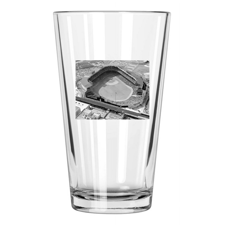 New York Yankees Stadium Photo Vintage Aerial Pint Beer Drinking Glass