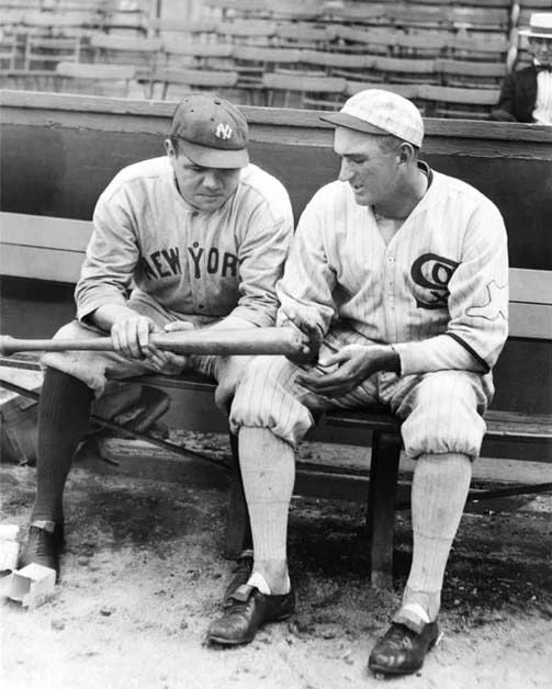 New York Yankees Babe Ruth Chicago White Sox Joe Jackson Glossy Keychain Print