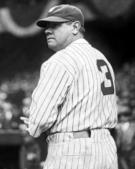New York Yankees Babe Ruth Glossy Keychain Baseball Print Keychaingraph Hof 36