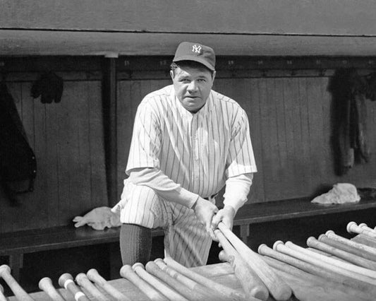 New York Yankees Babe Ruth Glossy Magnet Baseball Print Pose Magnet Hof 36