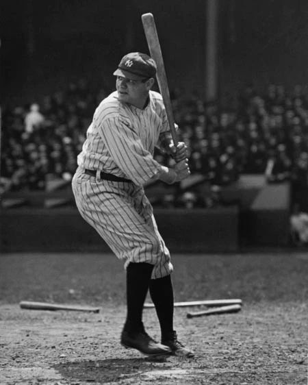 New York Yankees Babe Ruth Glossy Magnet Vintage Magnet Hof 36