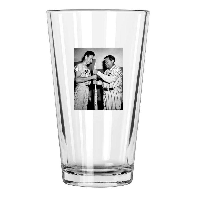 New York Yankees Babe Ruth And Boston Red Sox Ted Williams Pint Beer Glass