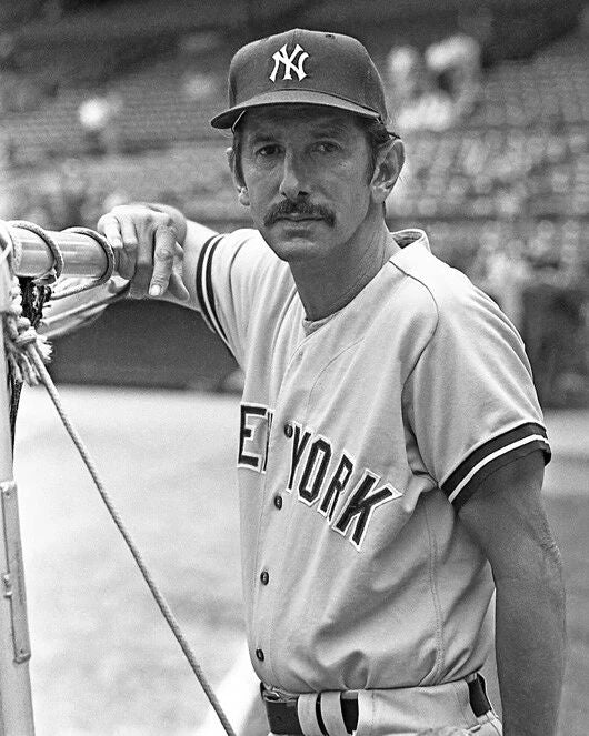 New York Yankees Billy Martin Keychain Baseball Print Glossy Keychain