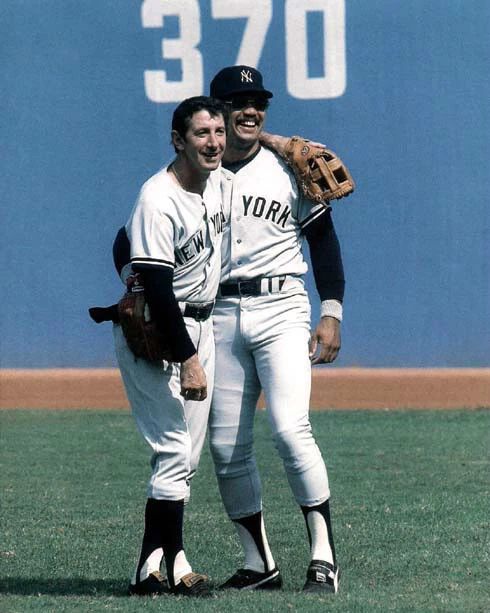 New York Yankees Billy Martin And Reggie Jackson Glossy Keychain Keychain