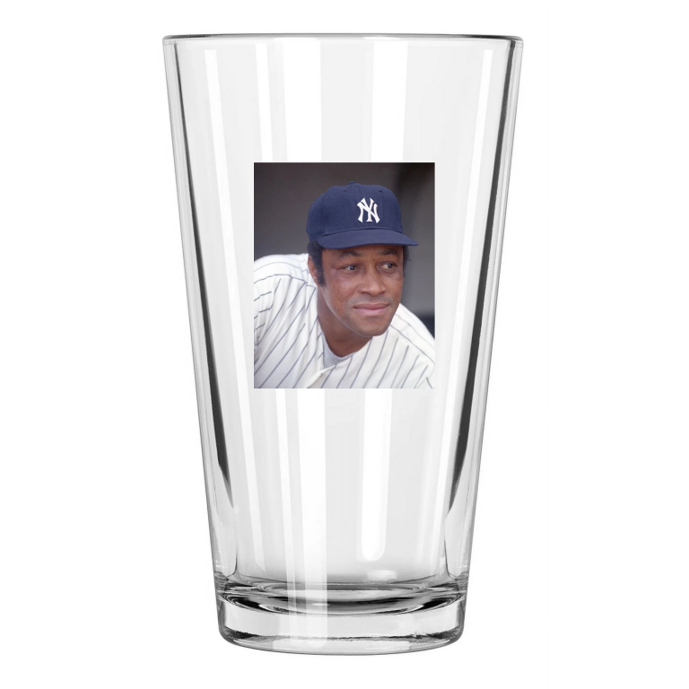 New York Yankees Elston Howard Photo Baseball Pint Beer Drinking Glass
