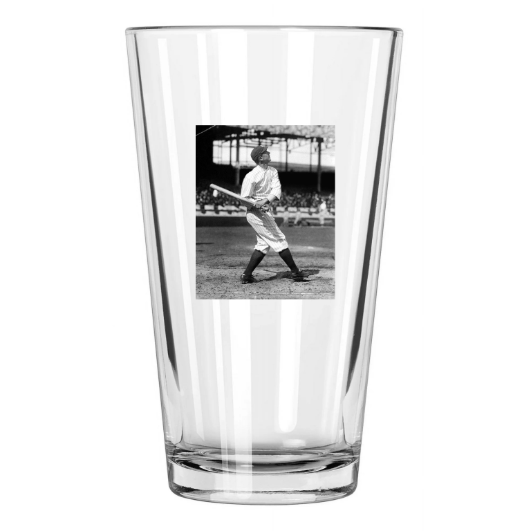 New York Yankees Frank 'Home Run' Baker Photo Baseball Pint Beer Drinking Glass