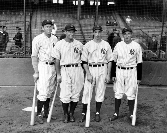 New York Yankees Joe Dimaggio, Lou Gehrig, Bill Dickey Keychain Keychain