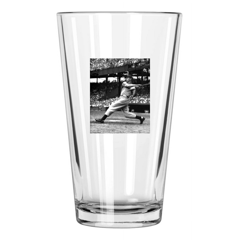 New York Yankees Joe Dimaggio Photo Baseball Hof 55 Pint Beer Drinking Glass