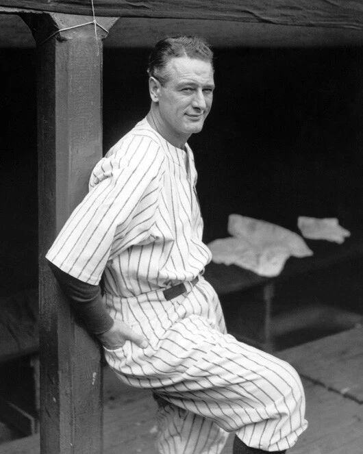 New York Yankees Lou Gehrig Glossy Magnet Dugout Print 1939 All Star Game