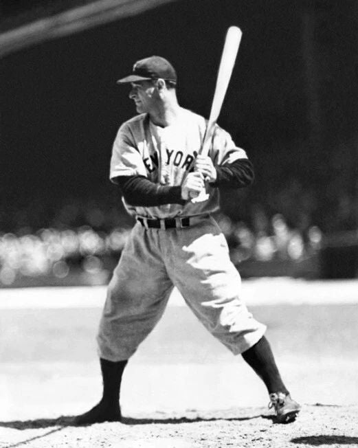 New York Yankees Lou Gehrig Glossy Keychain Keychain Baseball Print