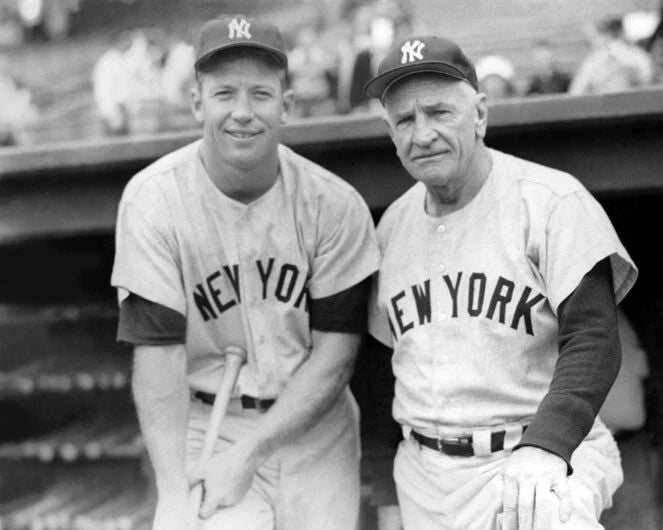 New York Yankees Mickey Mantle And Casey Stengel Magnet Magnet Magnet