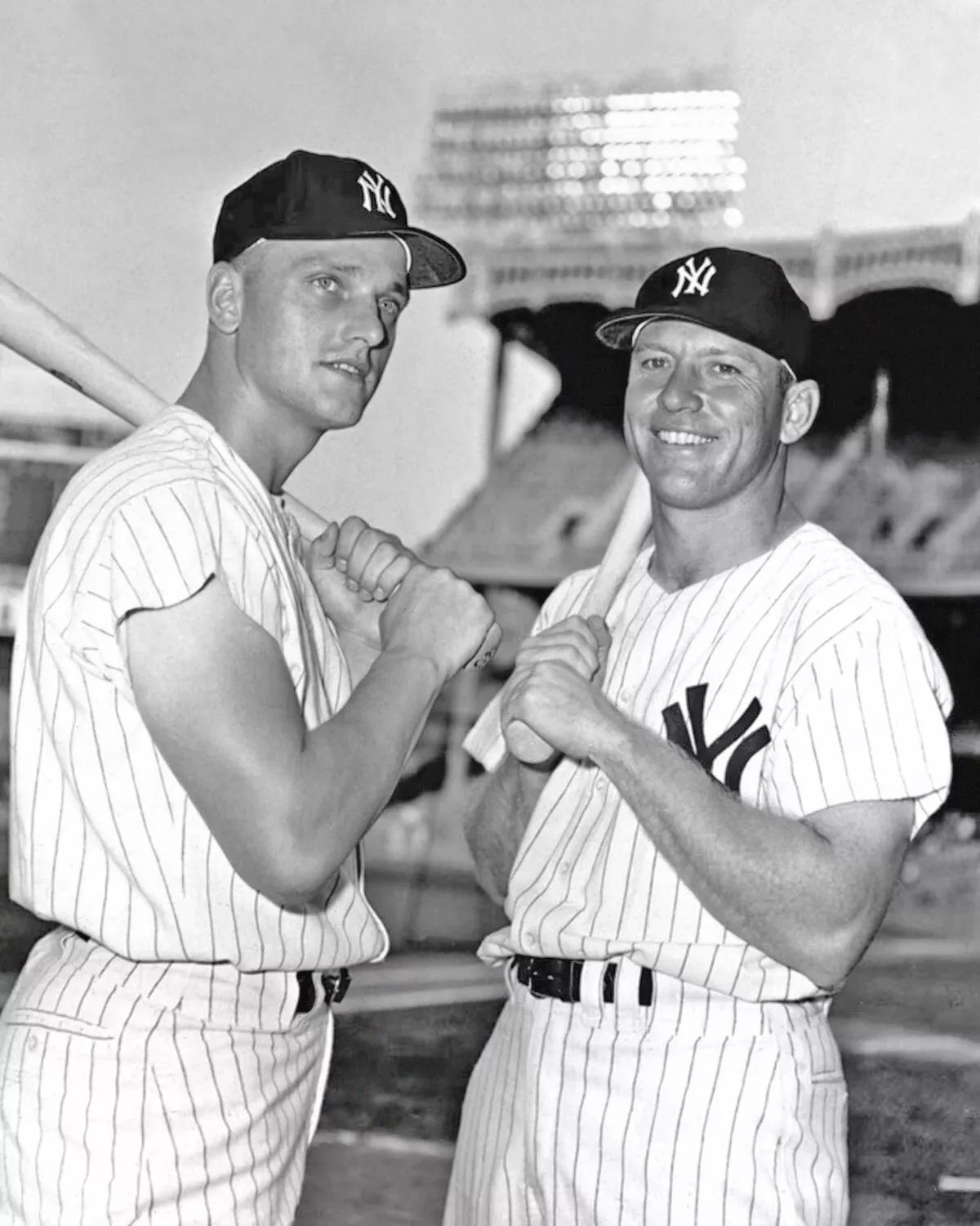 New York Yankees Mickey Mantle And Roger Maris Glossy Photo Print Poster 1