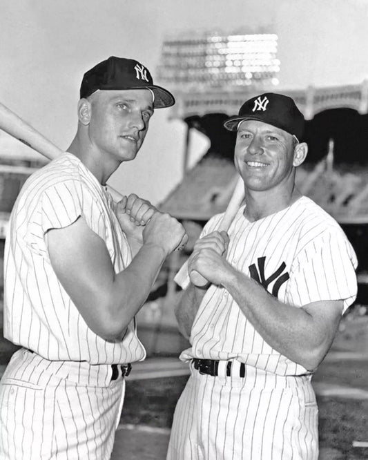 New York Yankees Mickey Mantle And Roger Maris Glossy Keychain Keychain 1
