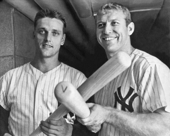New York Yankees Mickey Mantle And Roger Maris Glossy Keychain Keychain 3