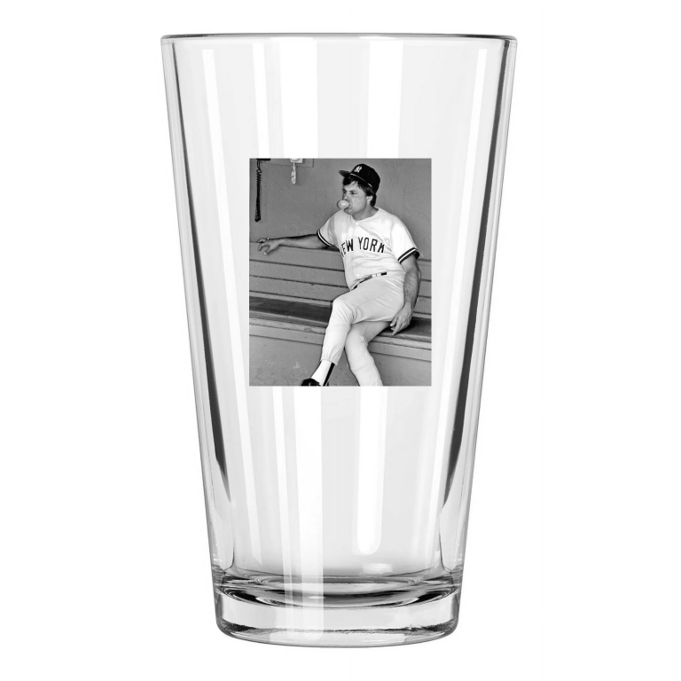 New York Yankees Manager Lou Piniella Photo Baseball Pint Beer Drinking Glass