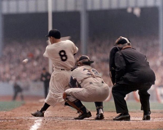 New York Yankees Yogi Berra Glossy Photo 1956 World Series Print Poster