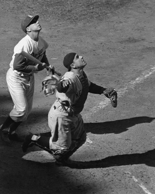 New York Yankees Yogi Berra And Pee Wee Reese Glossy Keychain Baseball Keychain