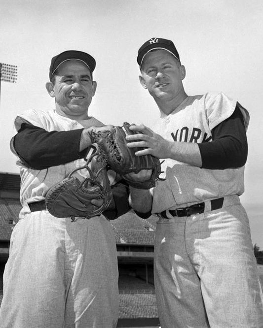 New York Yankees Yogi Berra And Whitey Ford Glossy Keychain Baseball Keychain