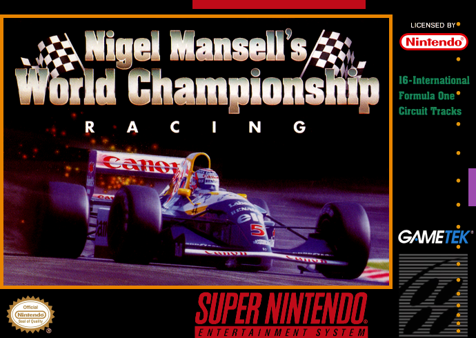 Nigel Mansell S World Championship Racing (Usa) Snes Print Poster