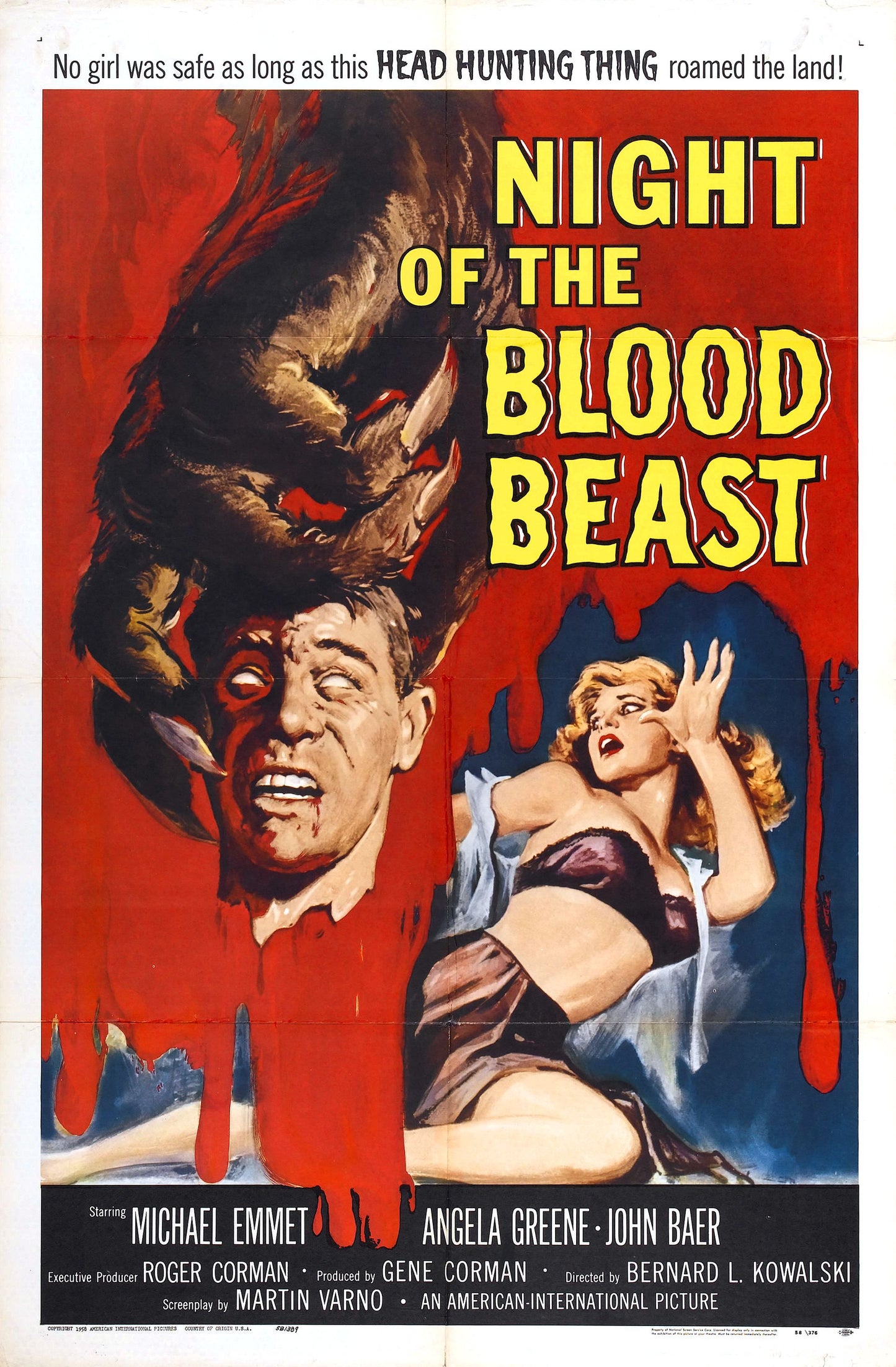 Night Of Blood Beast 01 Movie Keychain