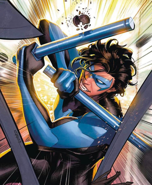 Nightwing Action Scene Print Poster