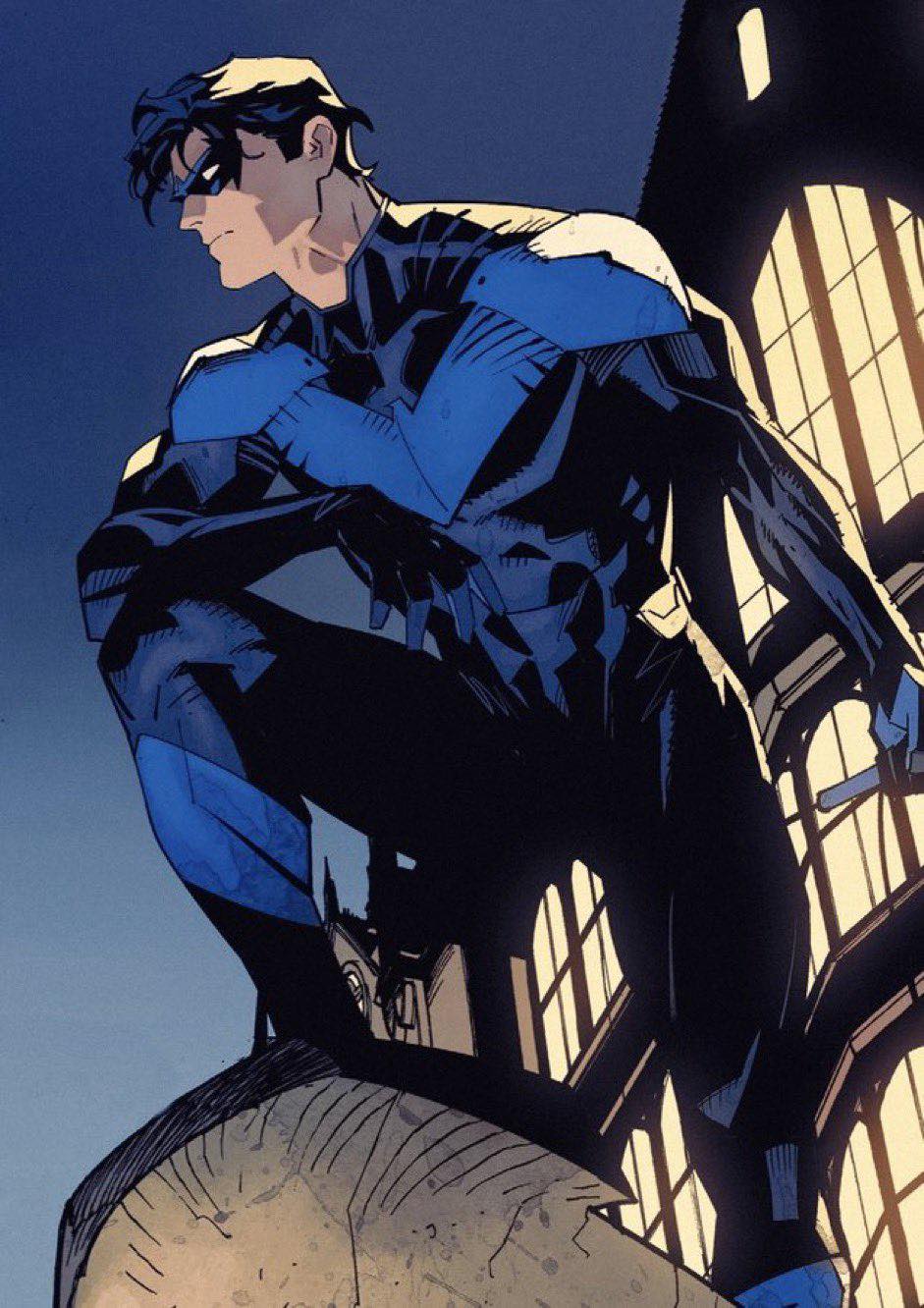 Nightwing Urban Hero Pose Print Poster
