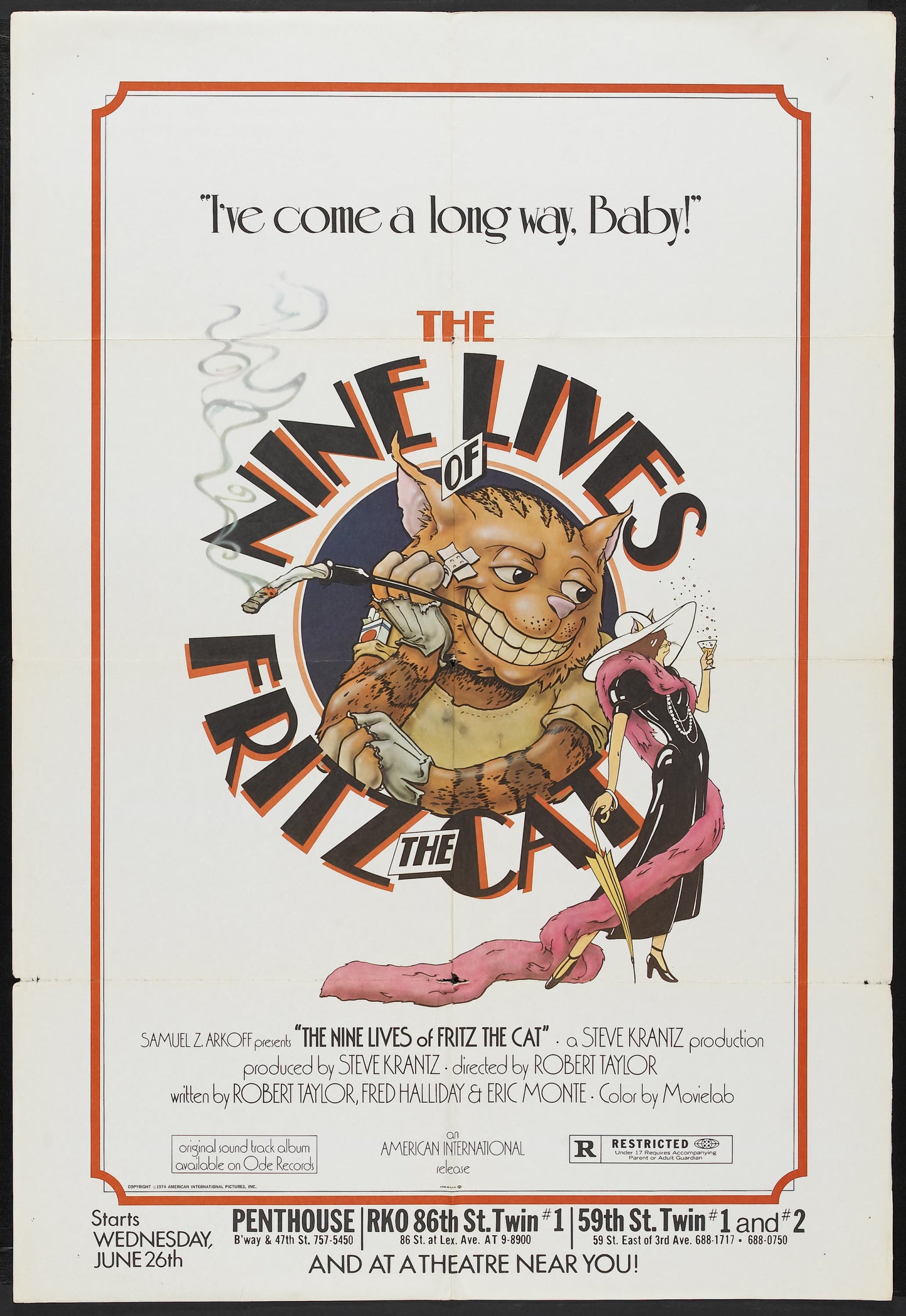 Nine Lives Of Fritz The Cat 01 Movie Magnet