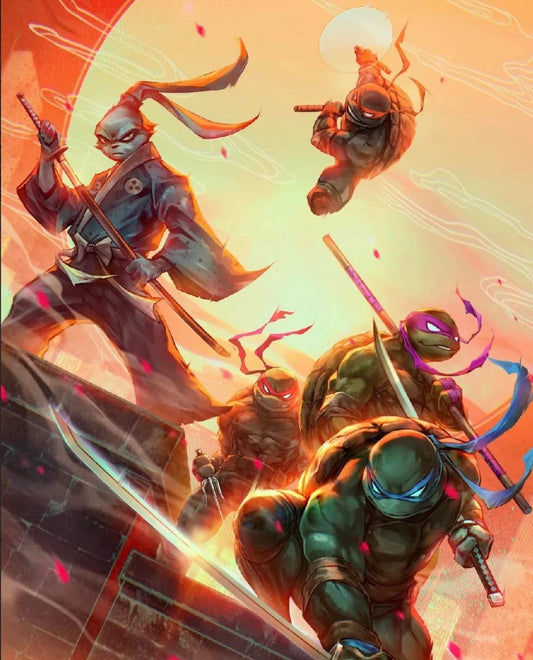 Ninja Turtles Action Artwork Print Poster