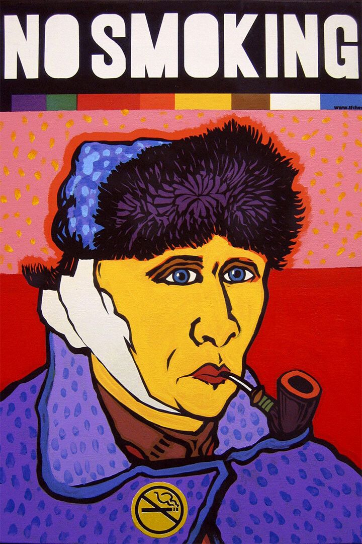 No Smoking Artwork Silk Print Painting Jigsaw Puzzle