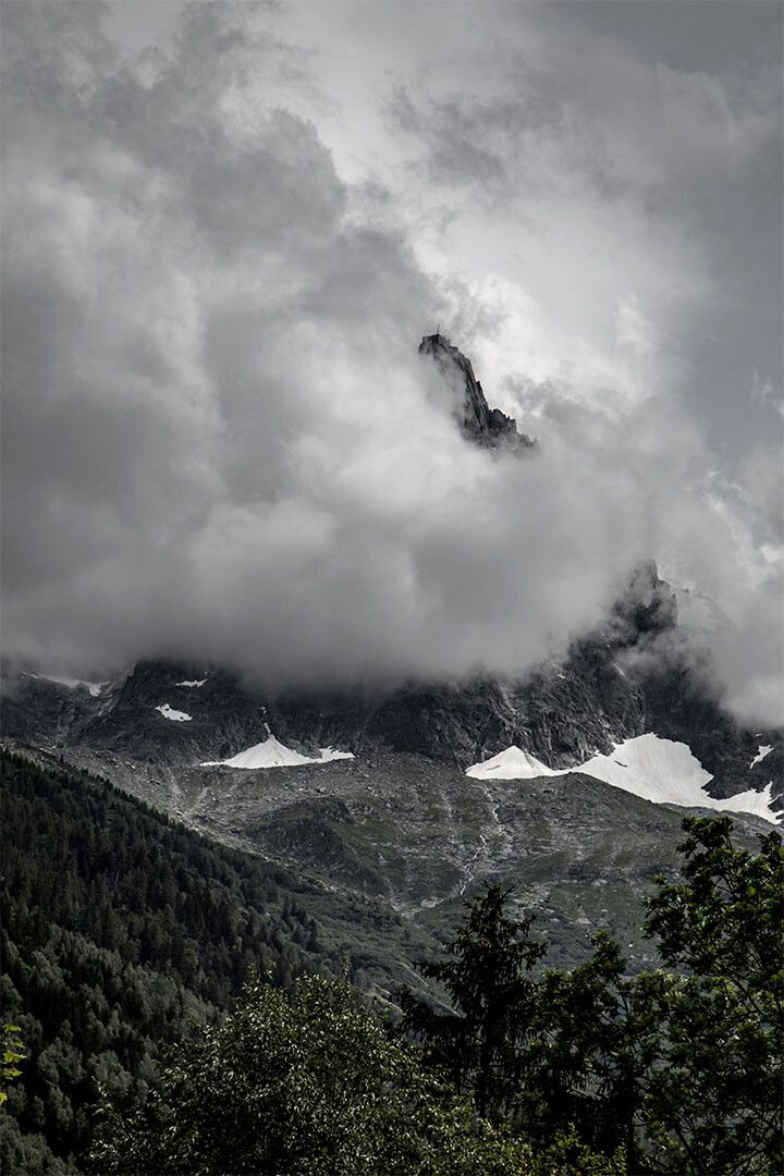 Noon Clouds Over Mount Jackson And Mount Fulsilade Jigsaw Puzzle