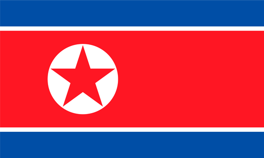 North Korea Flag Print Poster