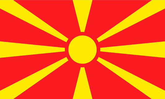 North Macedonia Flag Print Poster