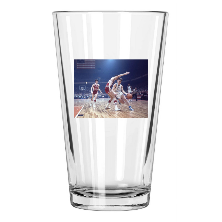 North Carolina Tar Heels George Karl Photo Basketball Pint Beer Drinking Glass