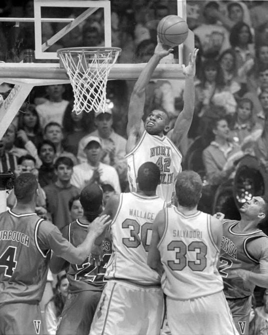 North Carolina Tar Heels Jerry Stackhouse Glossy Keychain Basketball Print