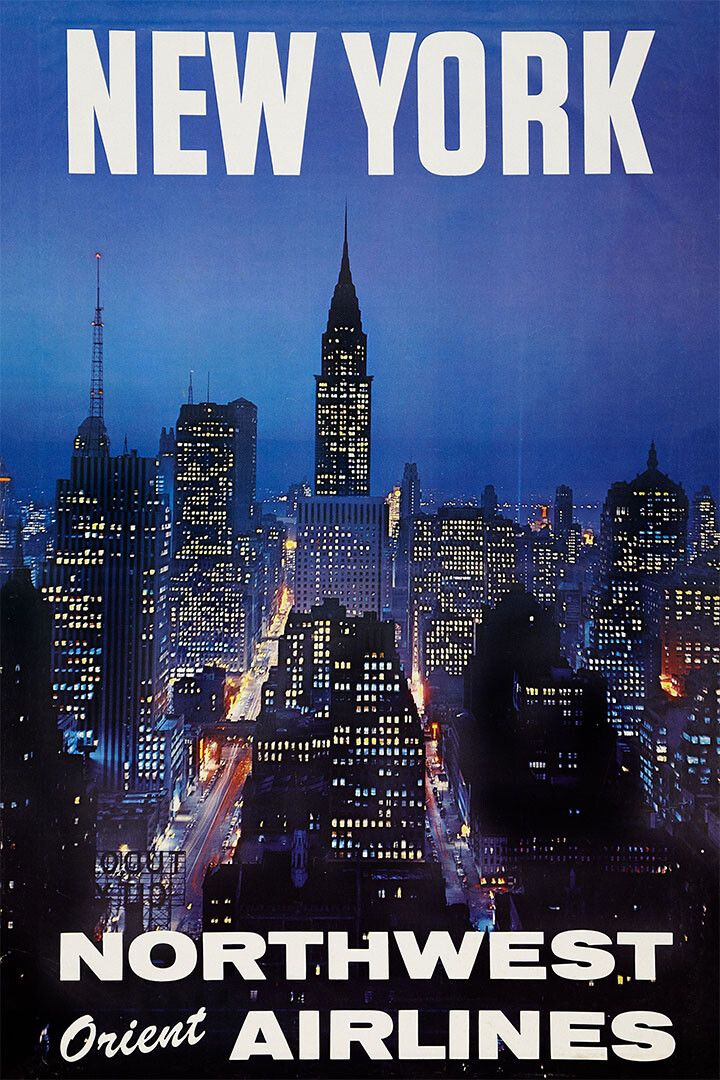Northwest Airlines New York 1960S Vintage Travel Jigsaw Puzzle