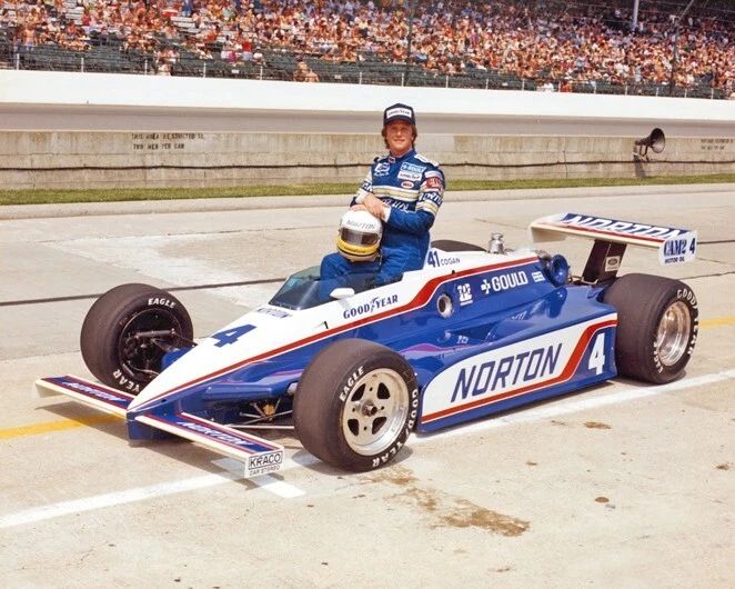 Norton Cosworth Kevin Cogan Glossy Keychain 1982 Indianapolis 500 Keychain