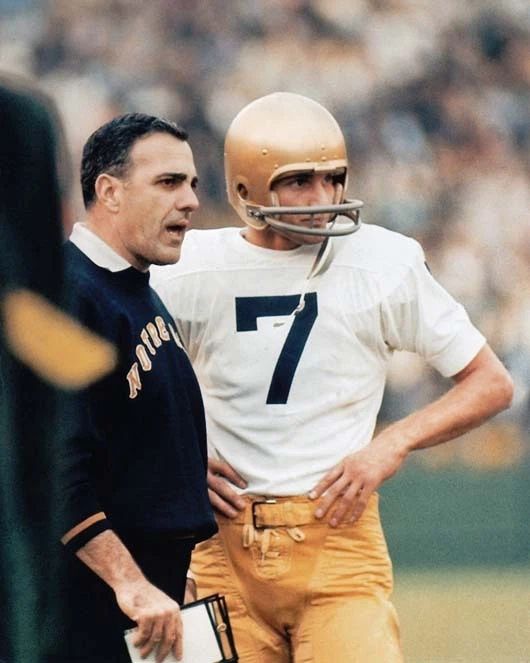 Notre Dame Irish Ara Parseghian And Joe Theismann Glossy Magnet Magnet