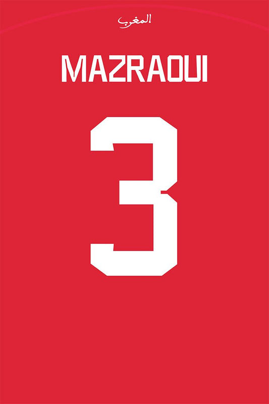 Noussair Mazraouiv #3 Morocco World Soccer Championship Jigsaw Puzzle